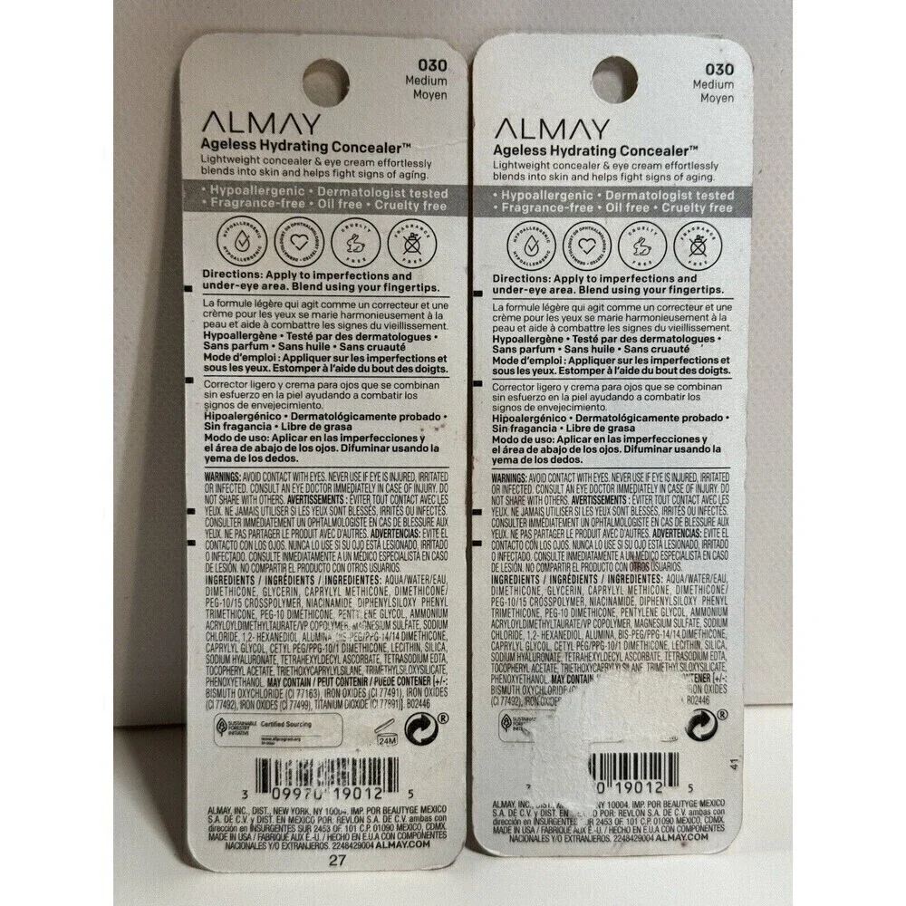 2-Almay Ageless Hydrating Concealers Medium Shade 030